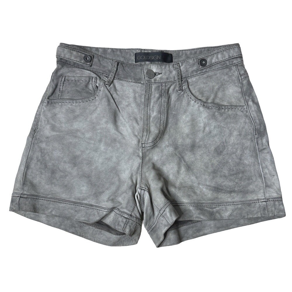 Goldsign Shorts 2 25 Gray Designer Shorts High Waist Edgy Chic Luxe Streetwear‎